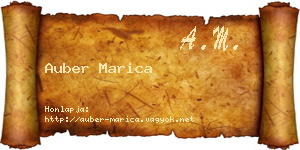 Auber Marica névjegykártya